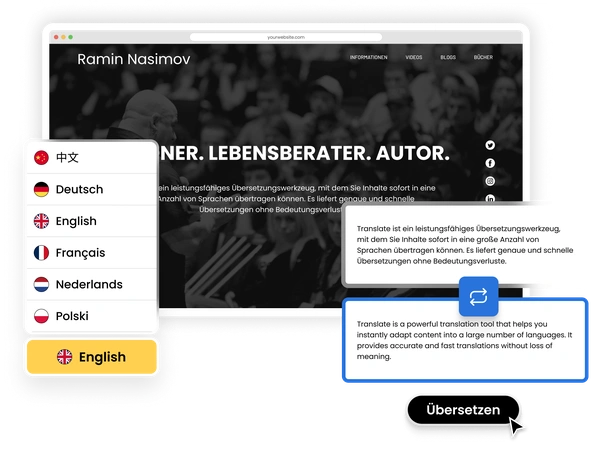 Translate Tool Besispiel